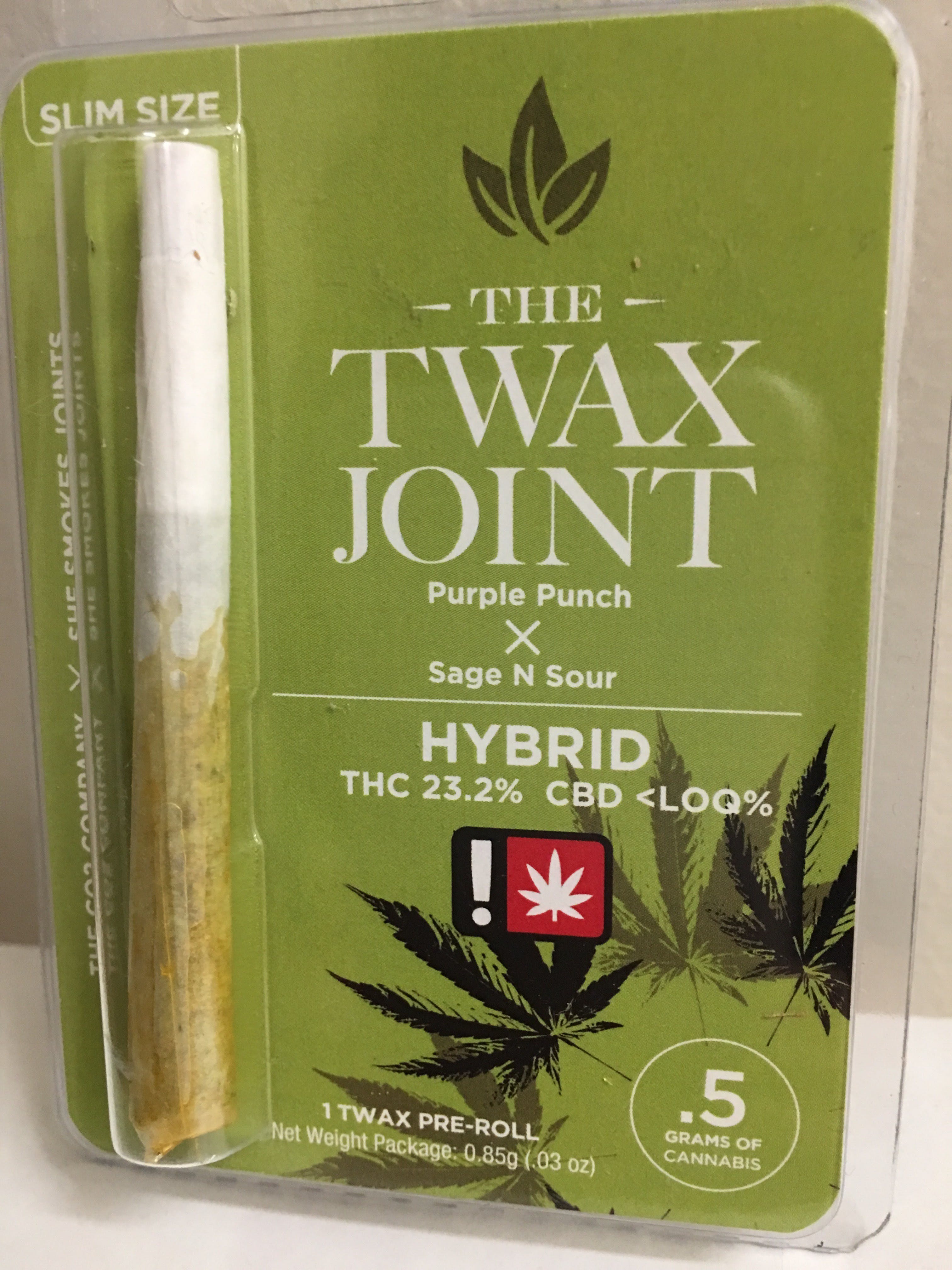 Twax Joint - Purple Punch x Sage N Sour .5g