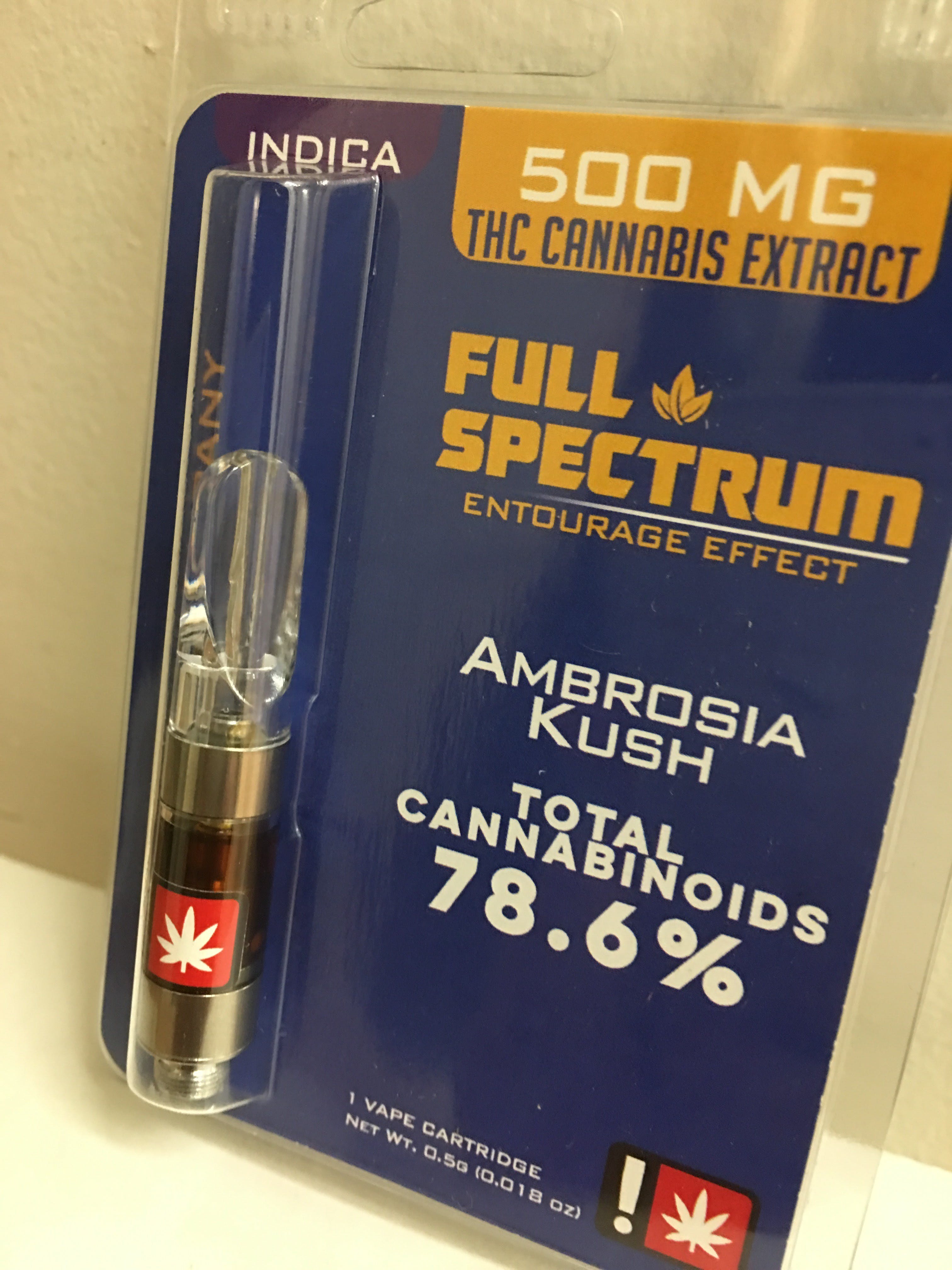Full Spectrum Cartridge - Ambrosia Kush 0.5g