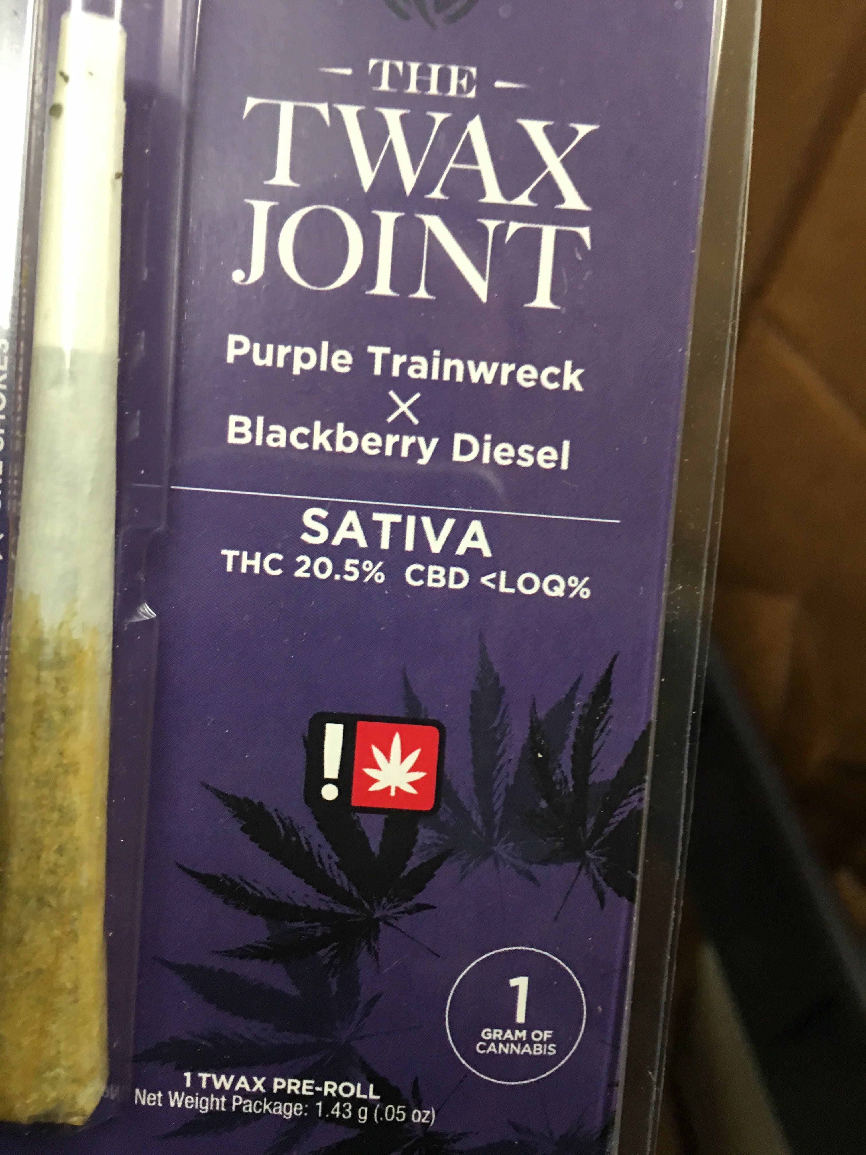 Twax Joint - P Trainwreck x Blackberry Diesel 1g