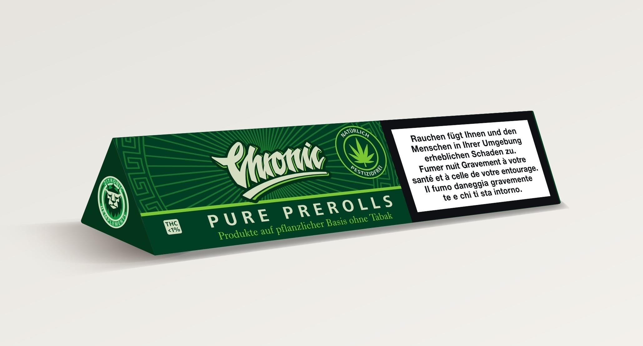 CHRONiC Pure Prerolls 1g Greenhouse Fedtonic