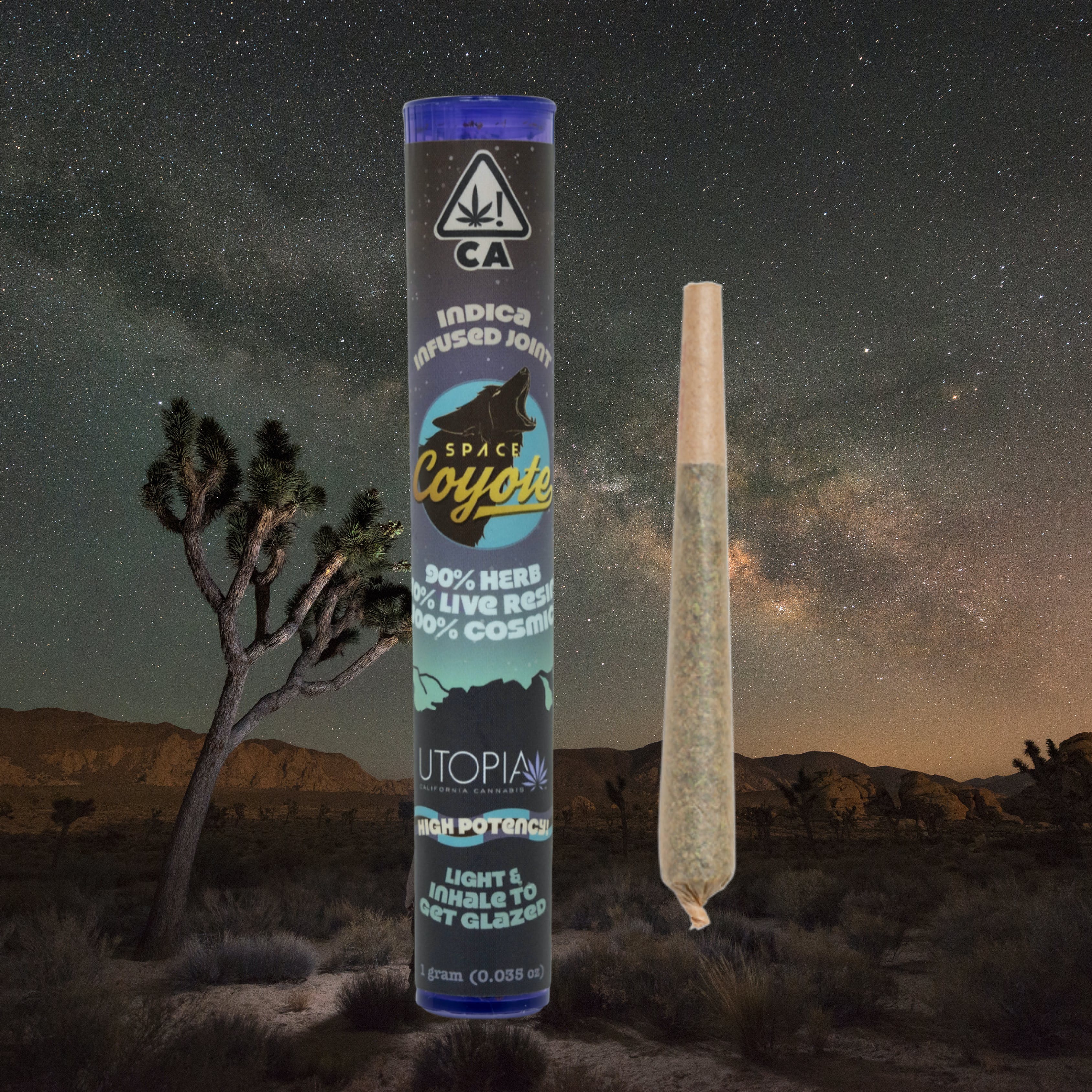 Space Coyote Indica Live Resin Joint
