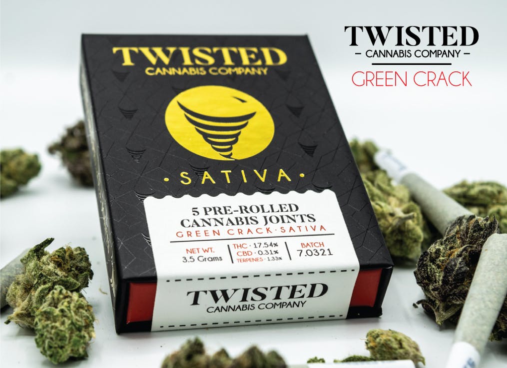 Twisted Extracts Green Crack Pre-Roll Pack