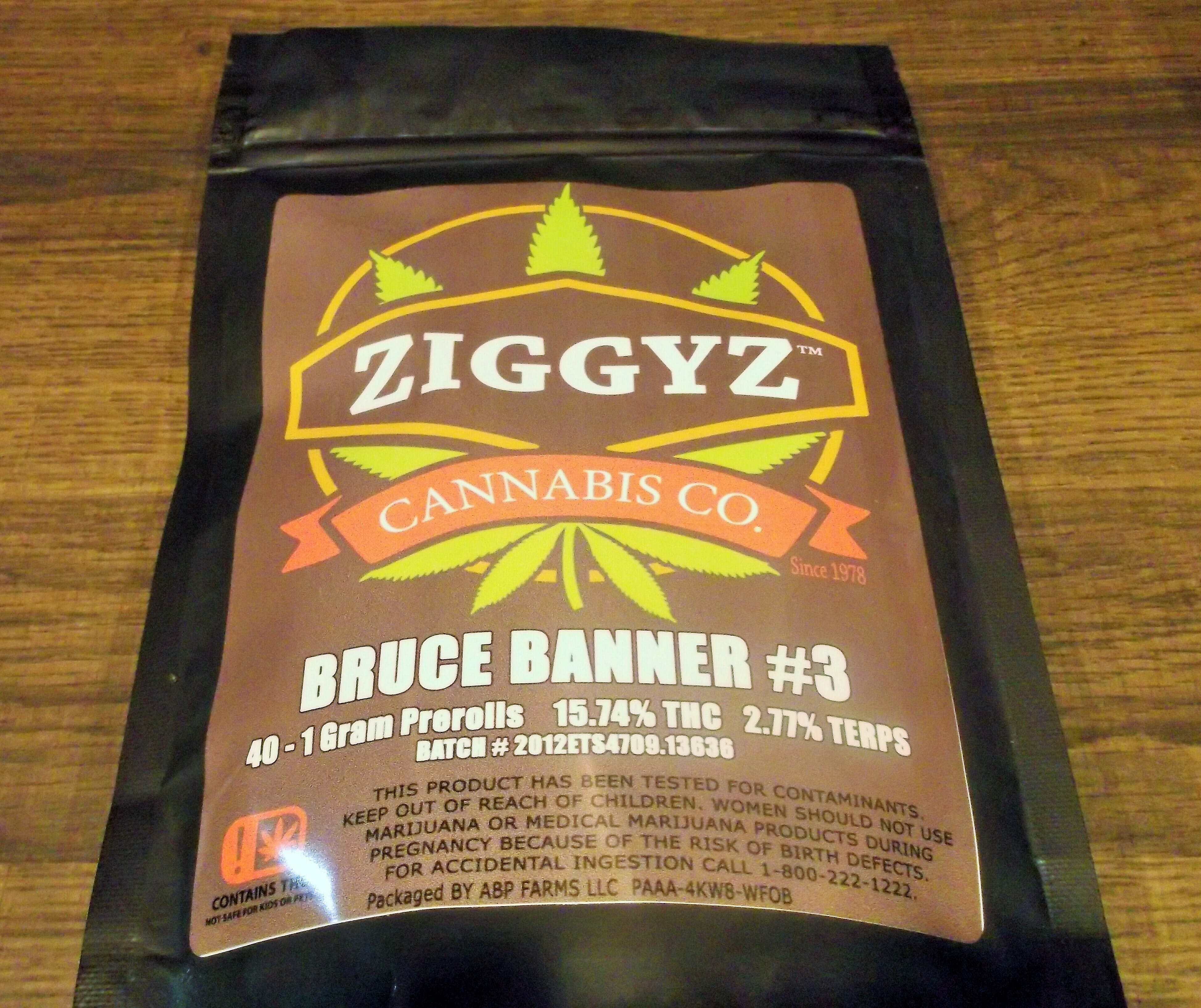 Preroll 40 Pack - 1 Gram Bruce Banner #3