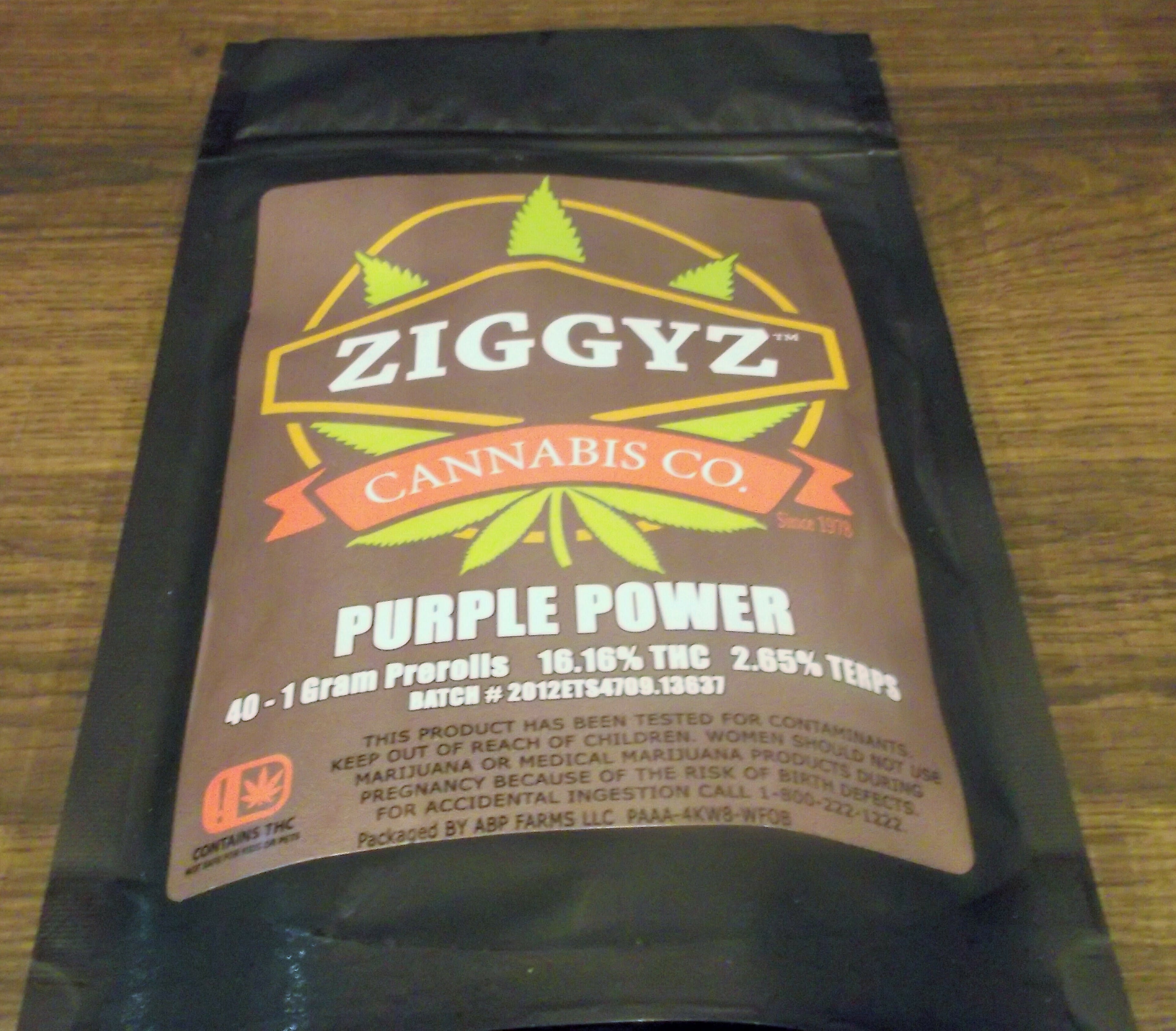 Preroll 40 Pack - 1 Gram Purple Power