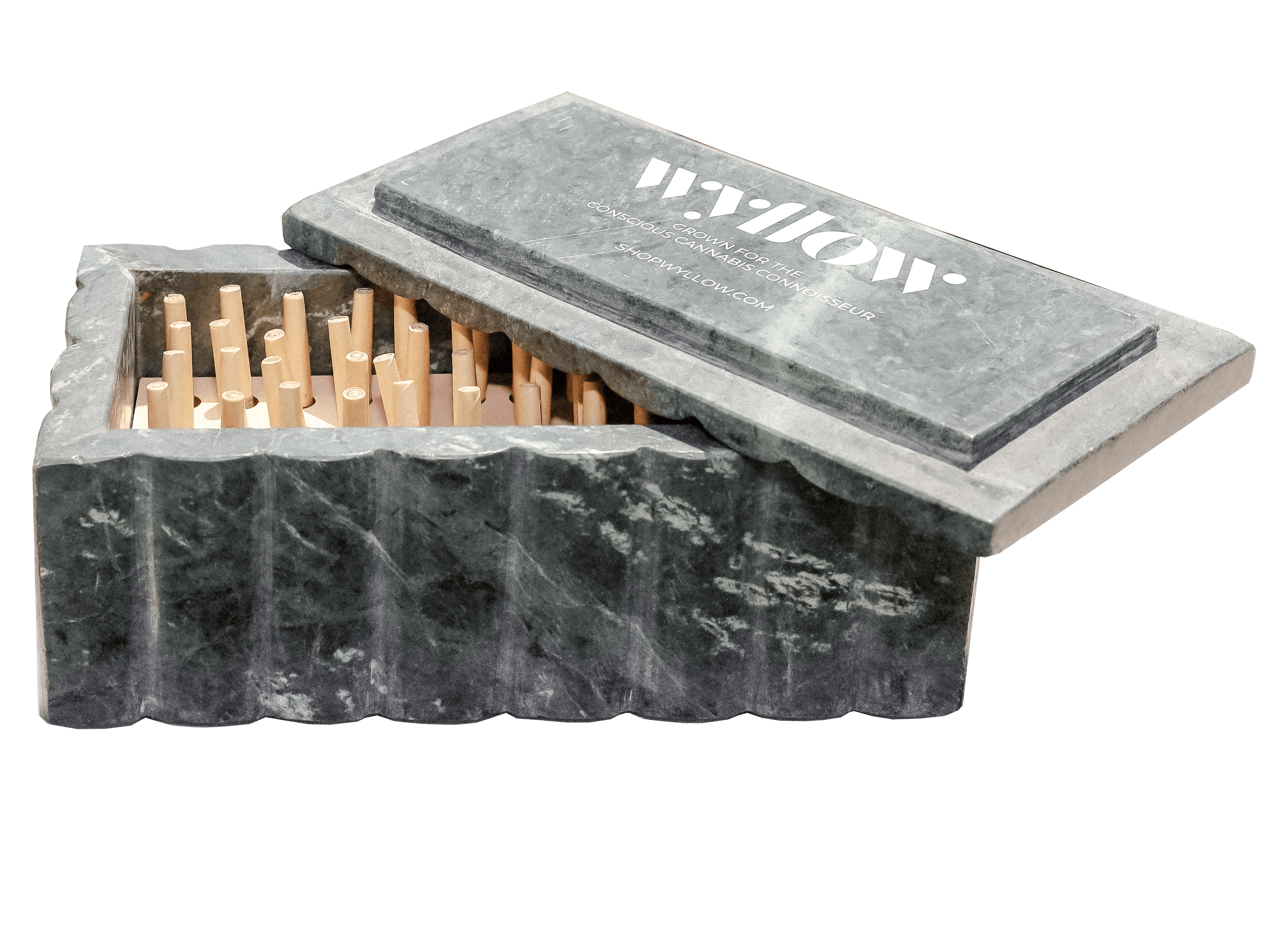 The Luxe Marble Stash Box (Afghan White Gold)