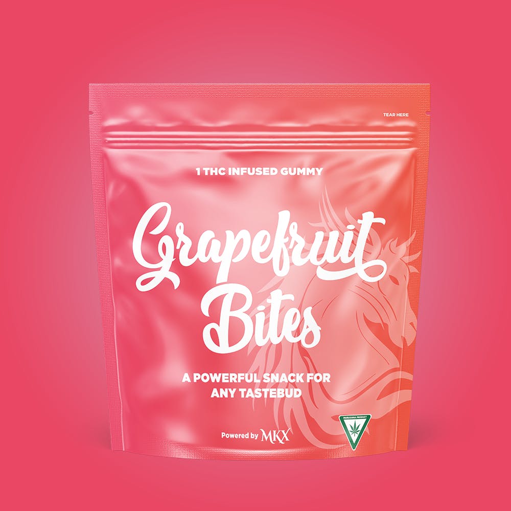 Grapefruit Bites | 1 THC Infused Gummy | 25mg