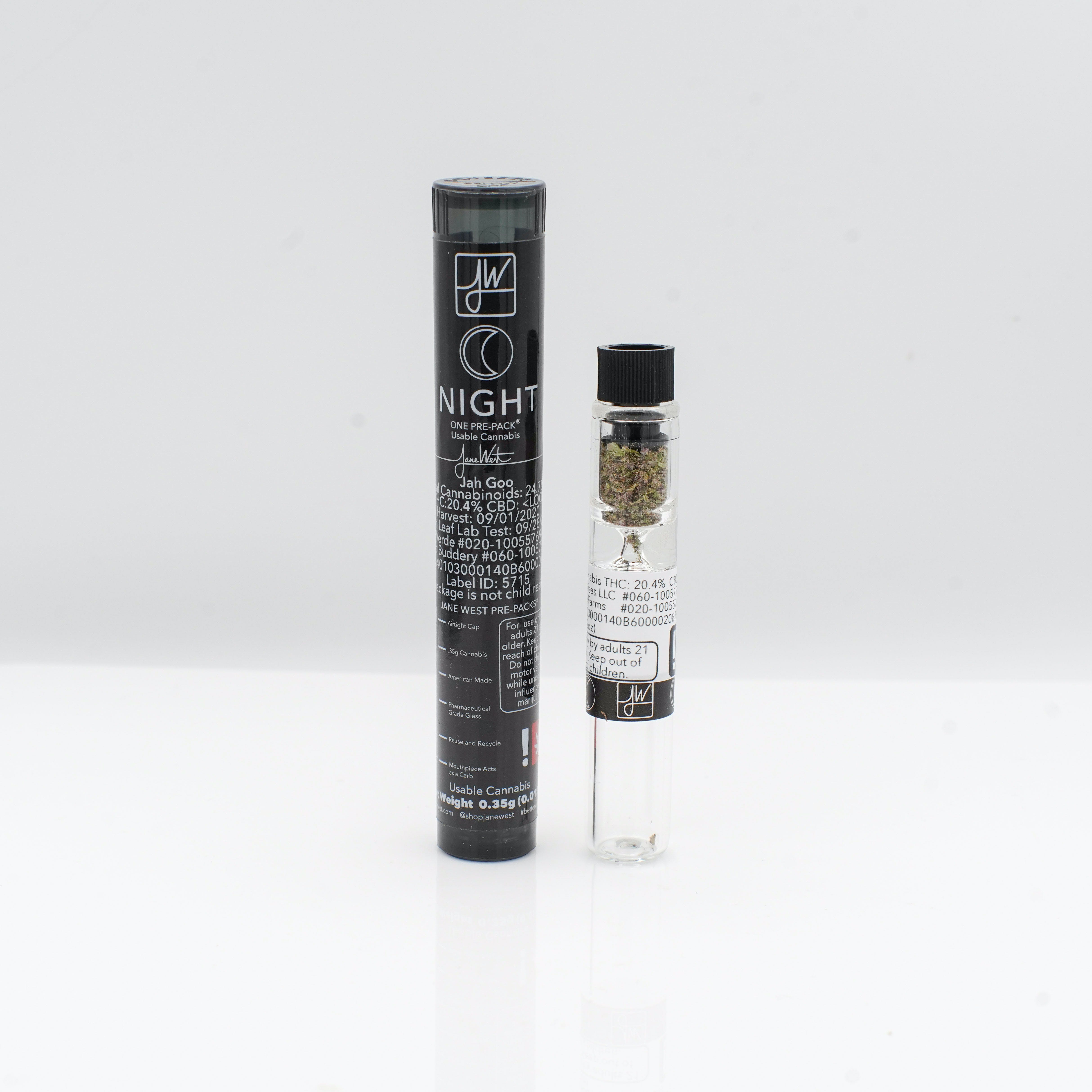 Jane West x SugarTop Buddery Pre-Packaged Chillum - Night 0.35g Flower