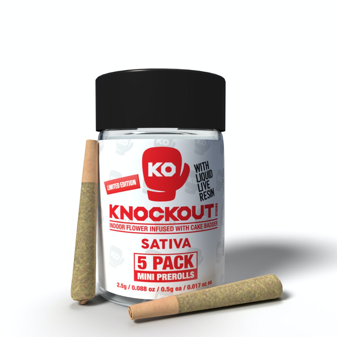 Sativa Liquid Live Resin Infused Knockout Stick Minis 5-pack