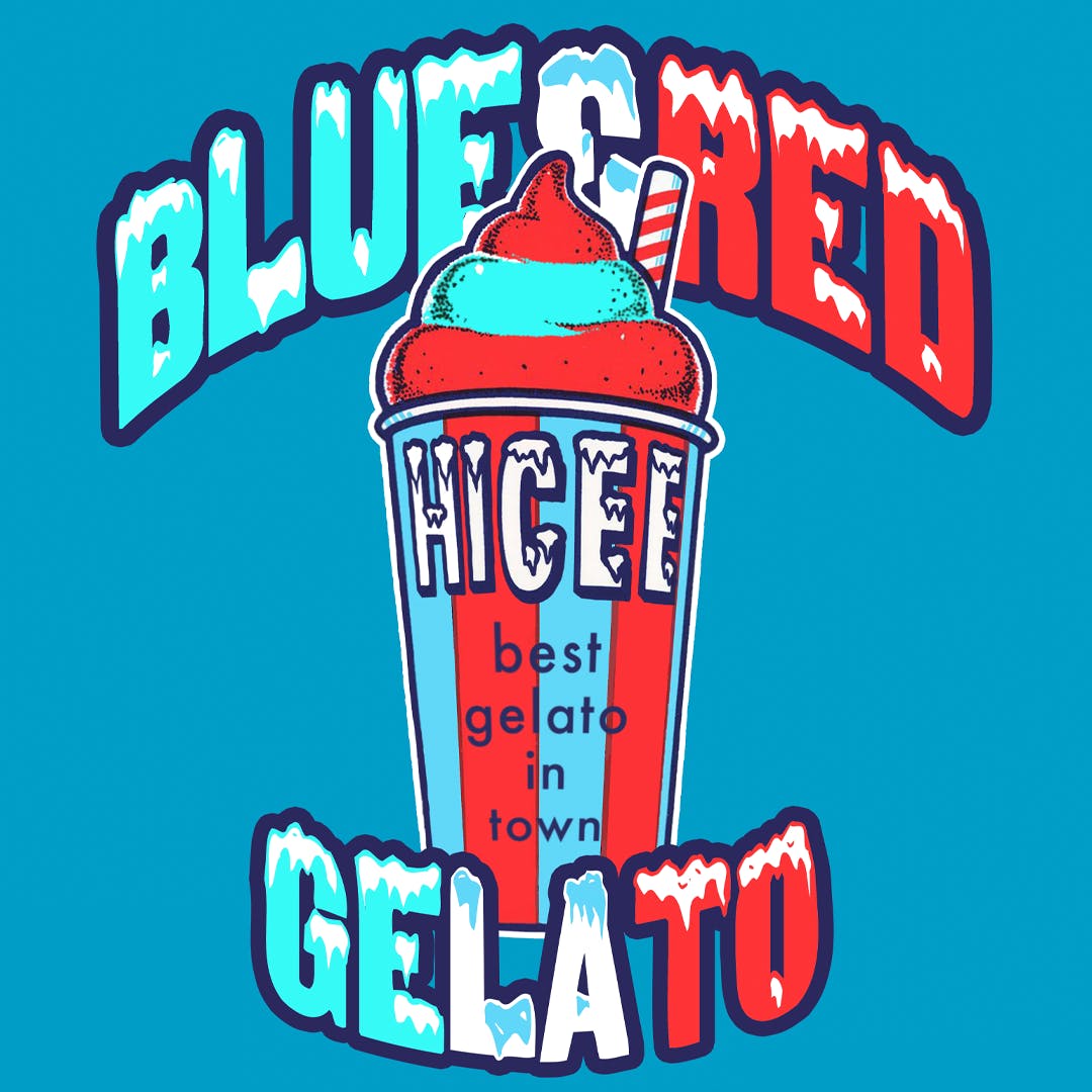 Blue & Red Gelato