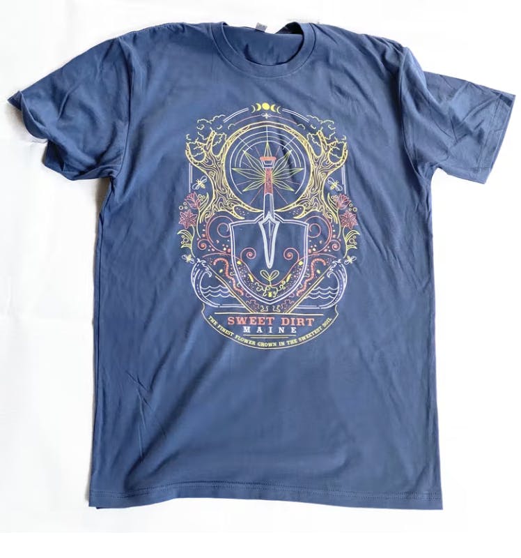 Sweet Dirt ‘Crest’ Tee in Blue-Gray