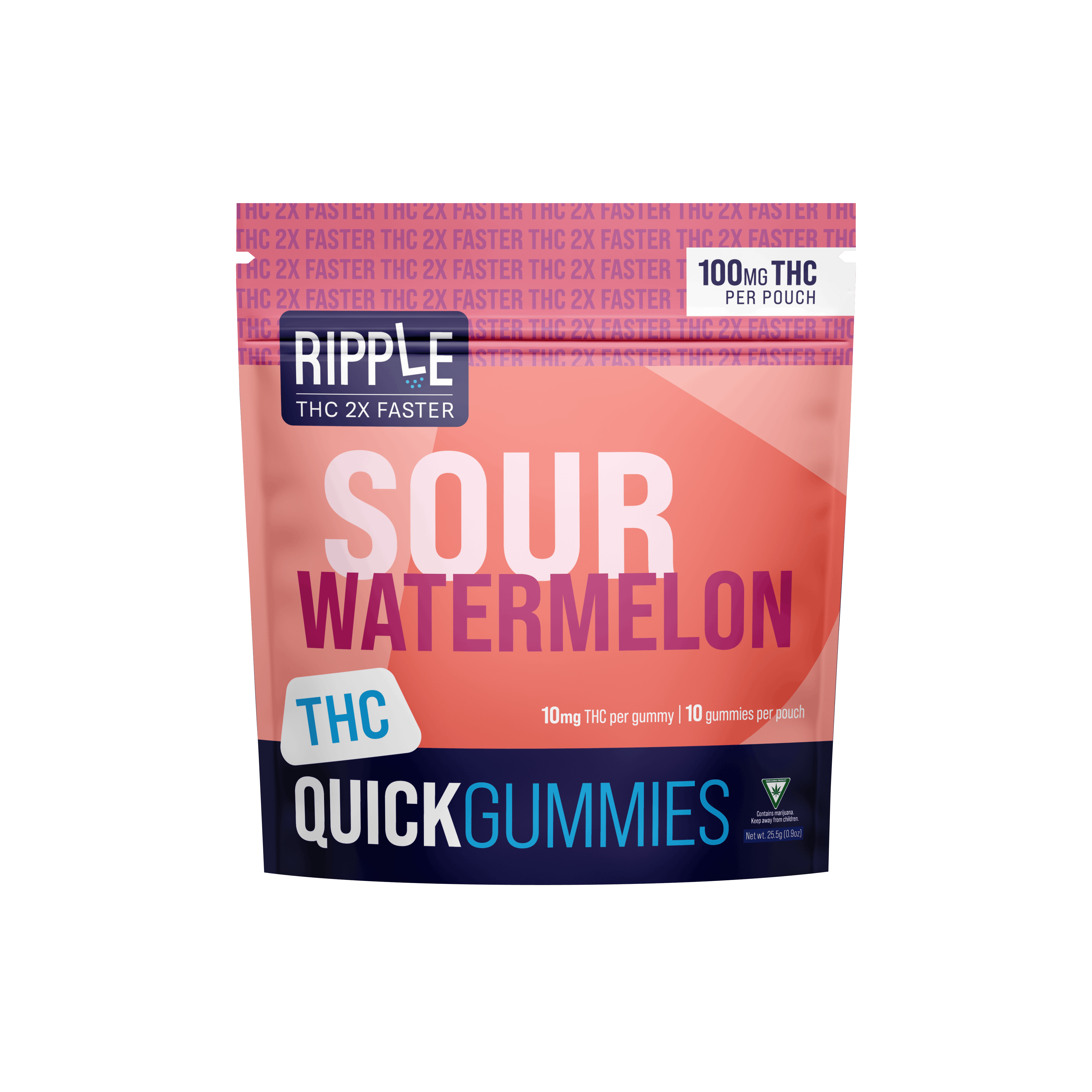 Sour Watermelon 100mg Quick Gummies