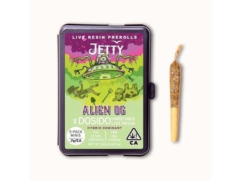 Alien OG x Do-Si-Do UNREFINED Live Resin Infused Preroll 5 Pack (3.5g)
