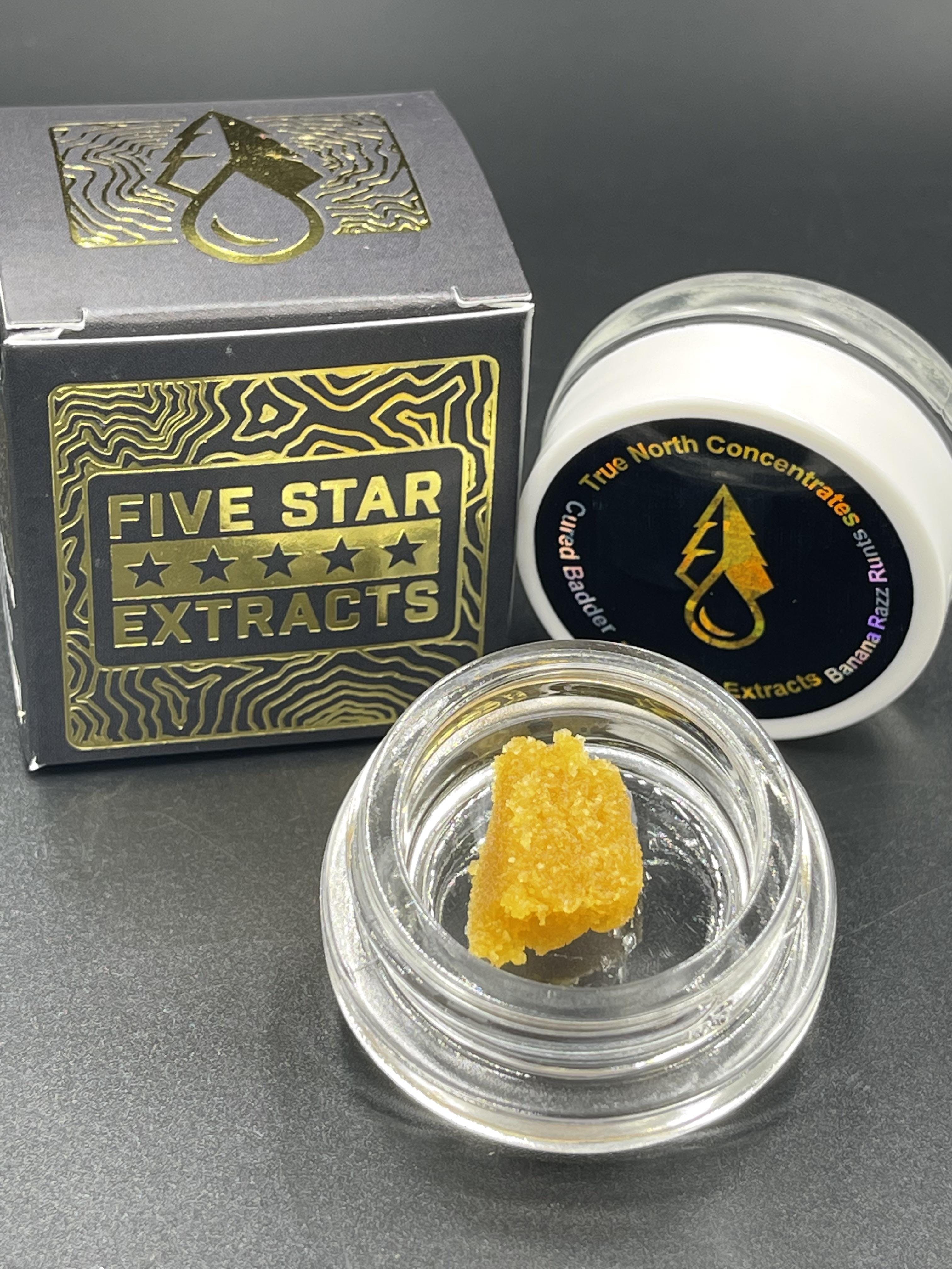 Five Star Extracts: Banana Razz Runtz - 1 Gram Cured Badder