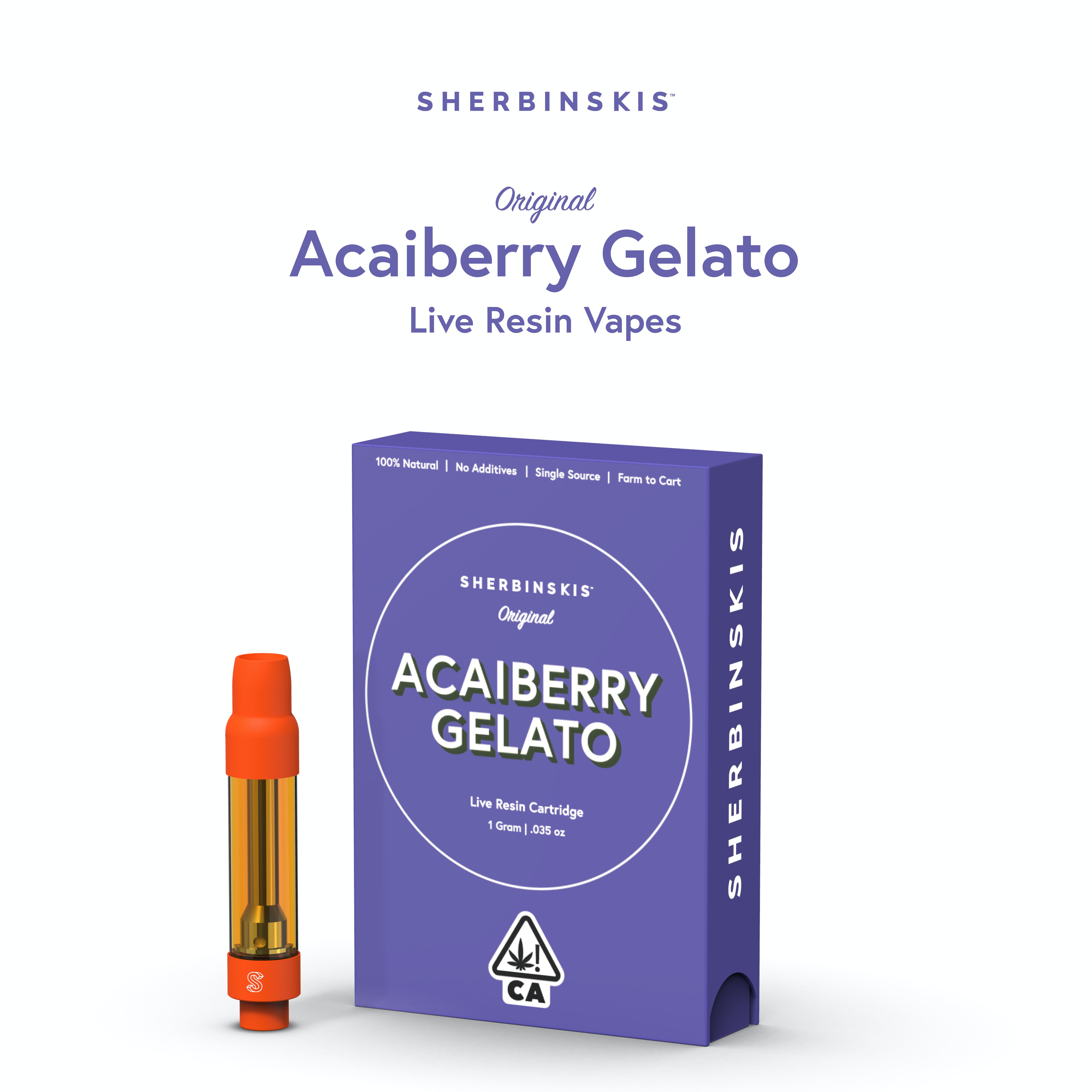 Acaiberry Gelato Live Resin 1g Cart