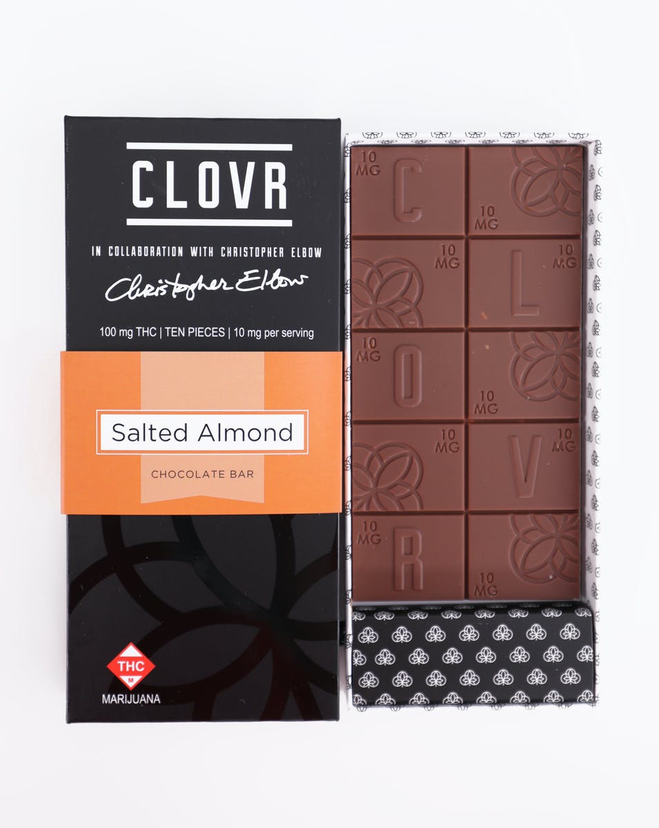 CLOVR Salted Almond Chocolate Bar - 100mg