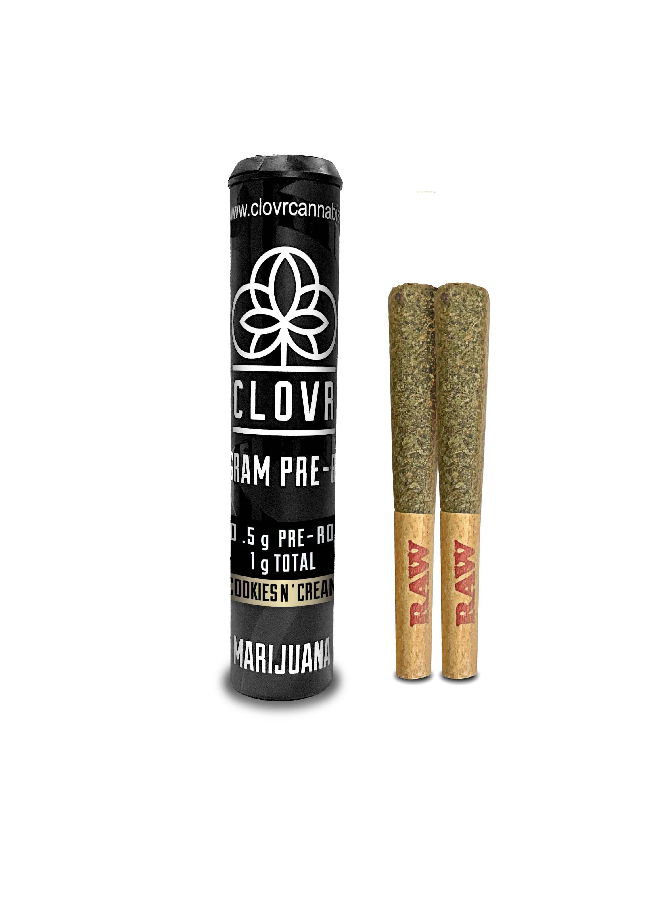 CLOVR- Pre-rolls- 0.5g 2 Pack - Cookies N' Cream
