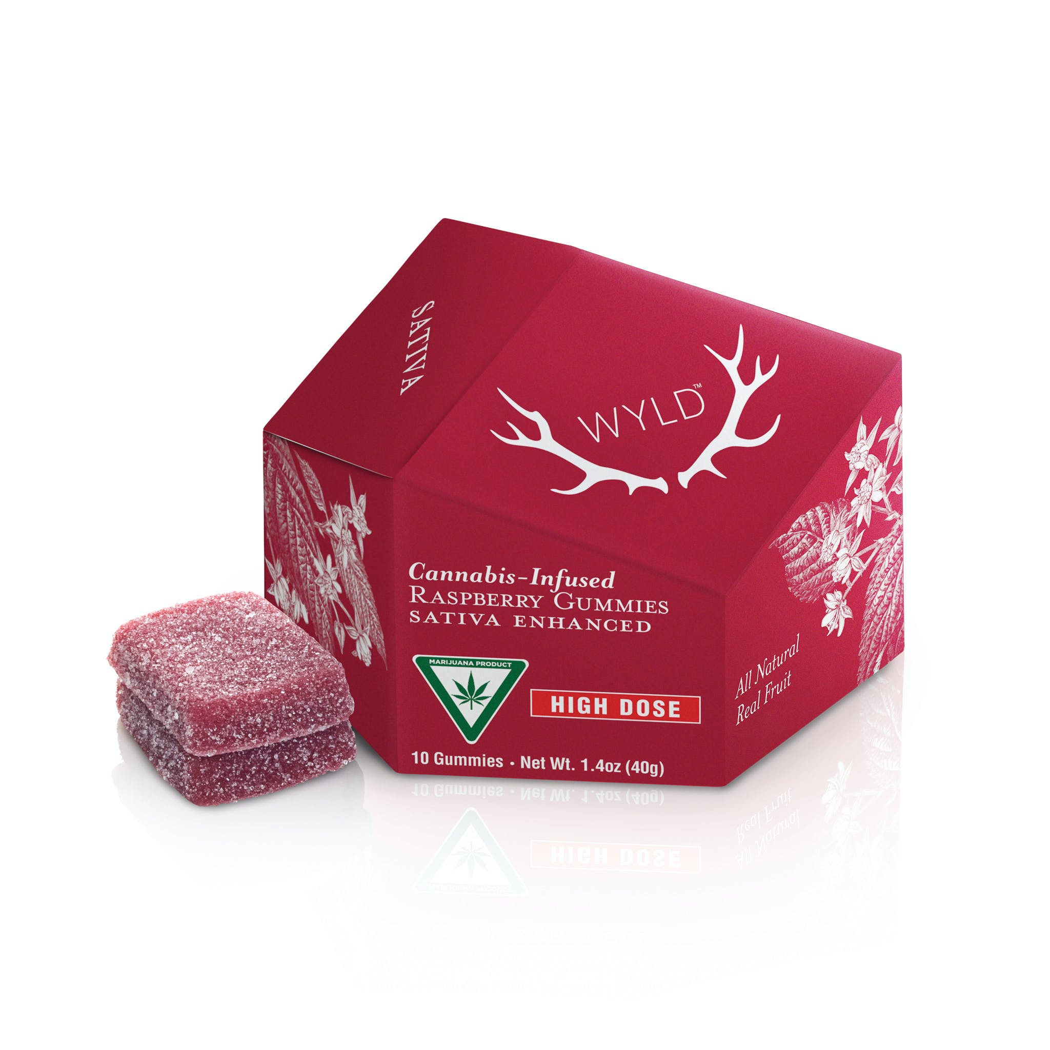 *HIGH DOSE* Raspberry Sativa Enhanced Gummies | MI