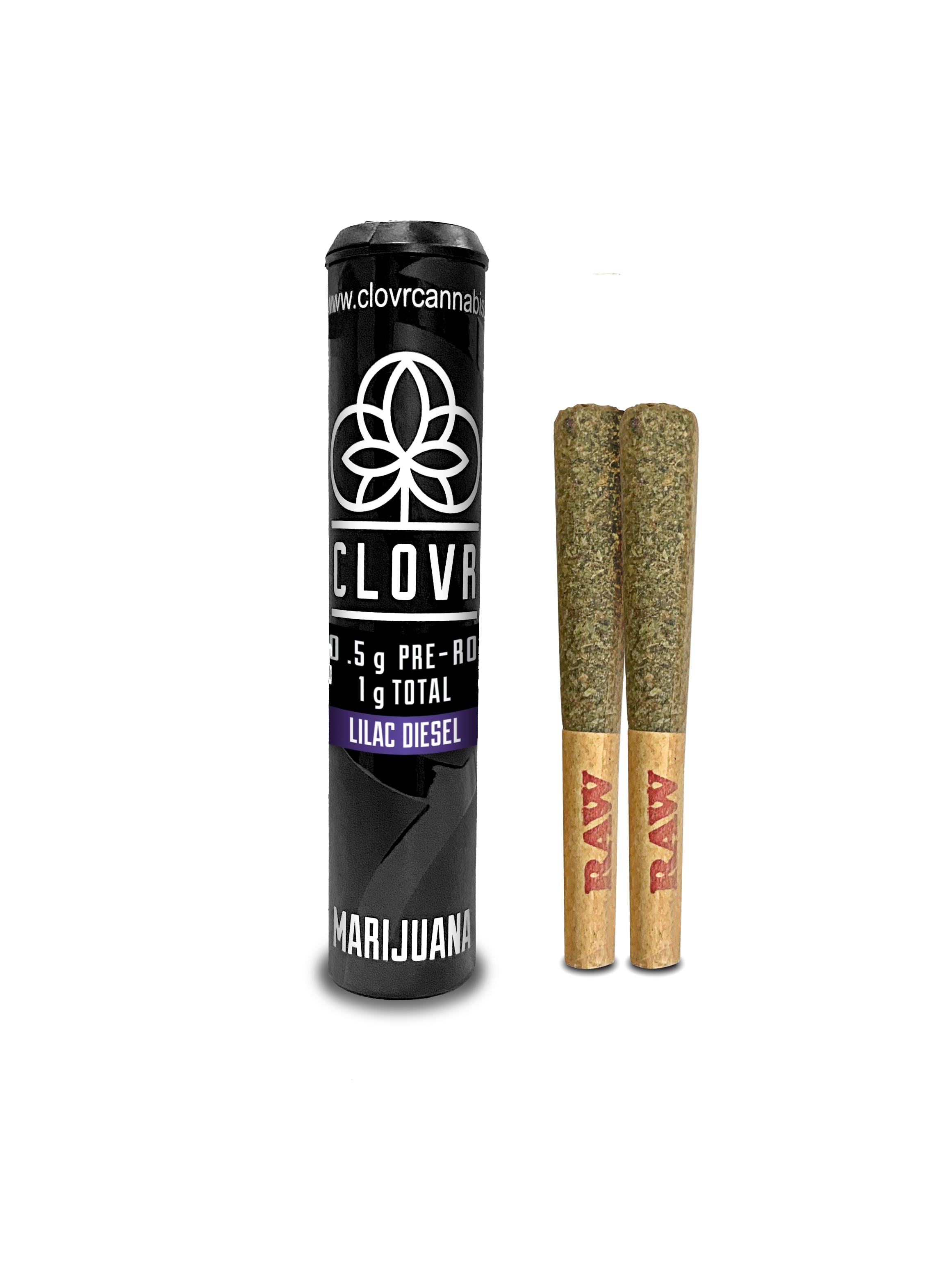 CLOVR- Pre-rolls- 0.5g 2 Pack - Lilac Diesel