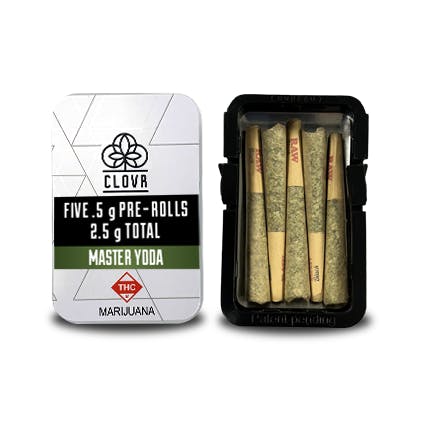 CLOVR- Pre-rolls- 0.5g 5 Pack Tins- Master Yoda