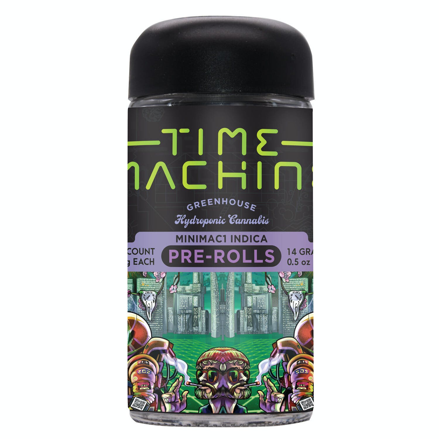 Time Machine Pre-Roll .5g Indica Mini Mac 1 28-Pack 14g