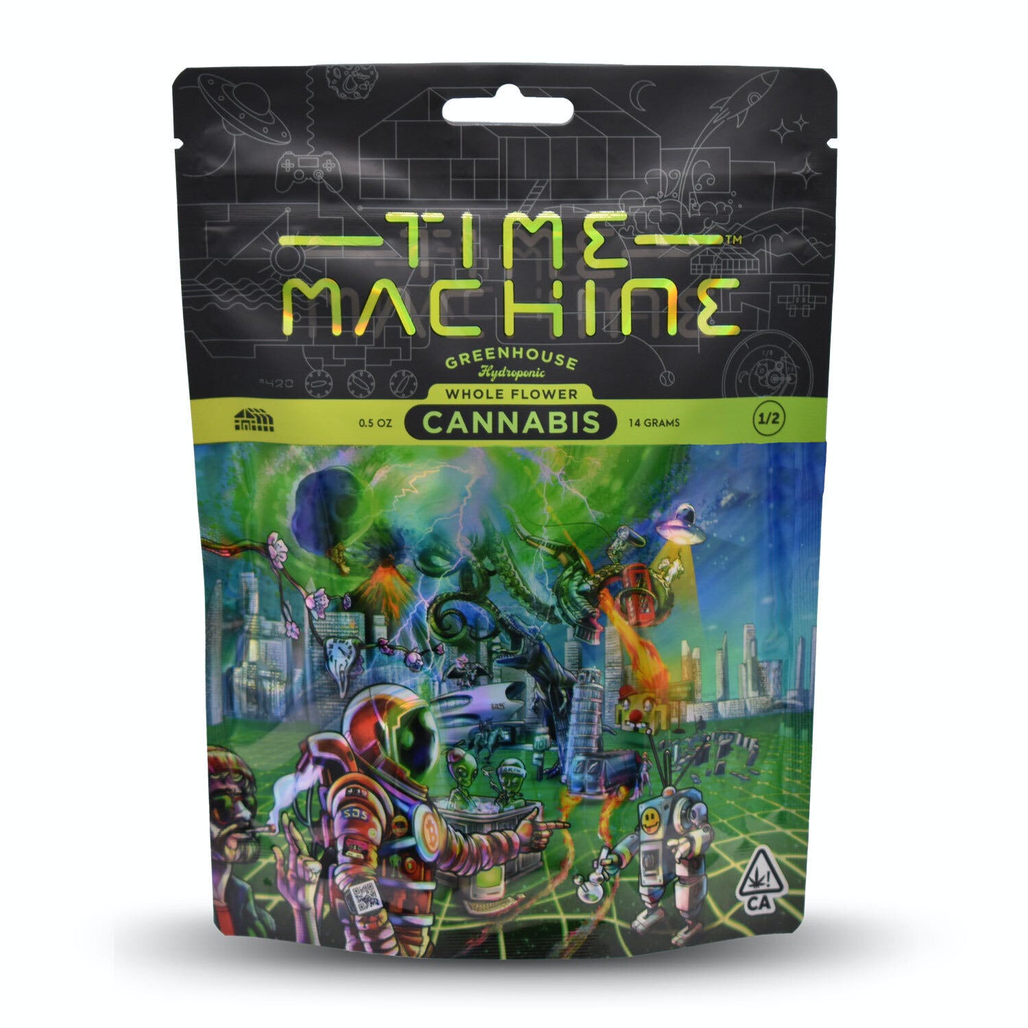 Time Machine Flower 14g Pouch Hybrid Rainbow Sherbet