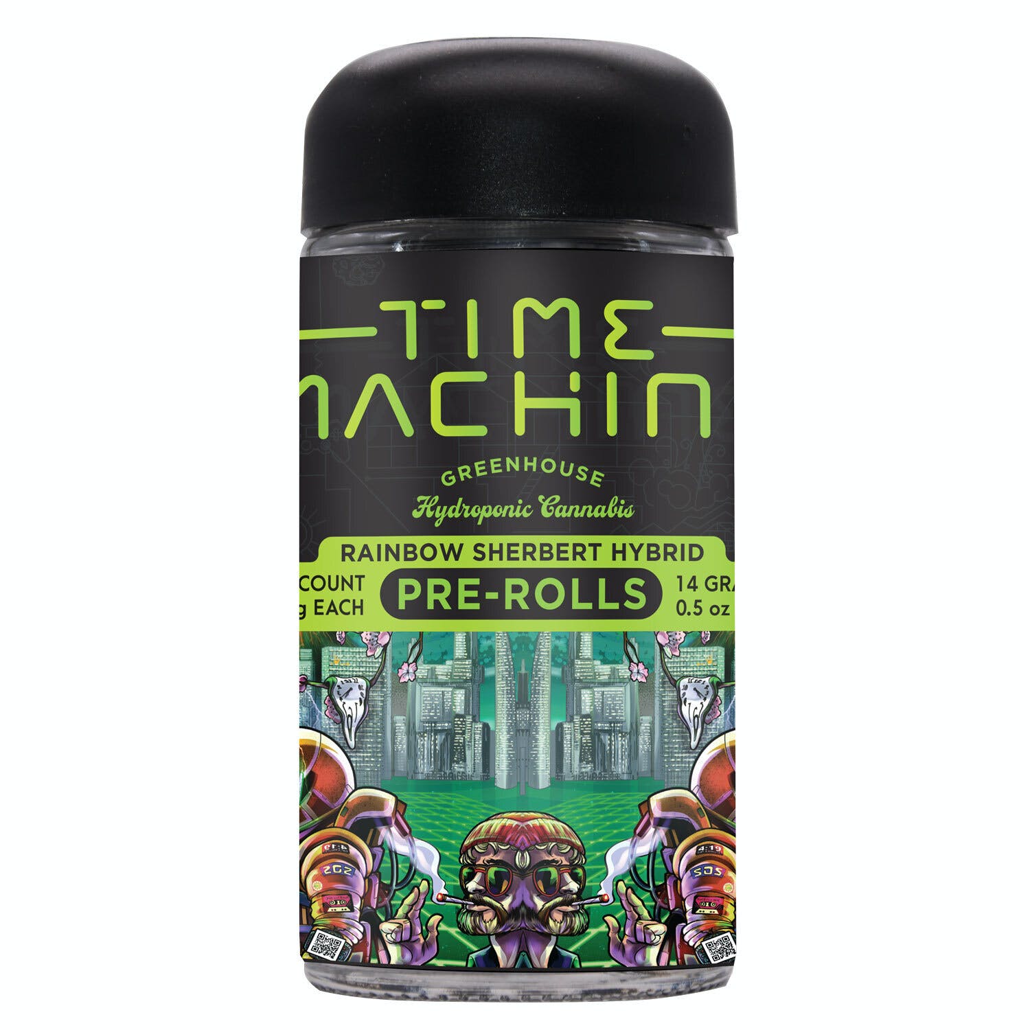 Time Machine Pre-Roll .5g Hybrid Rainbow Sherbet 28-Pack 14g