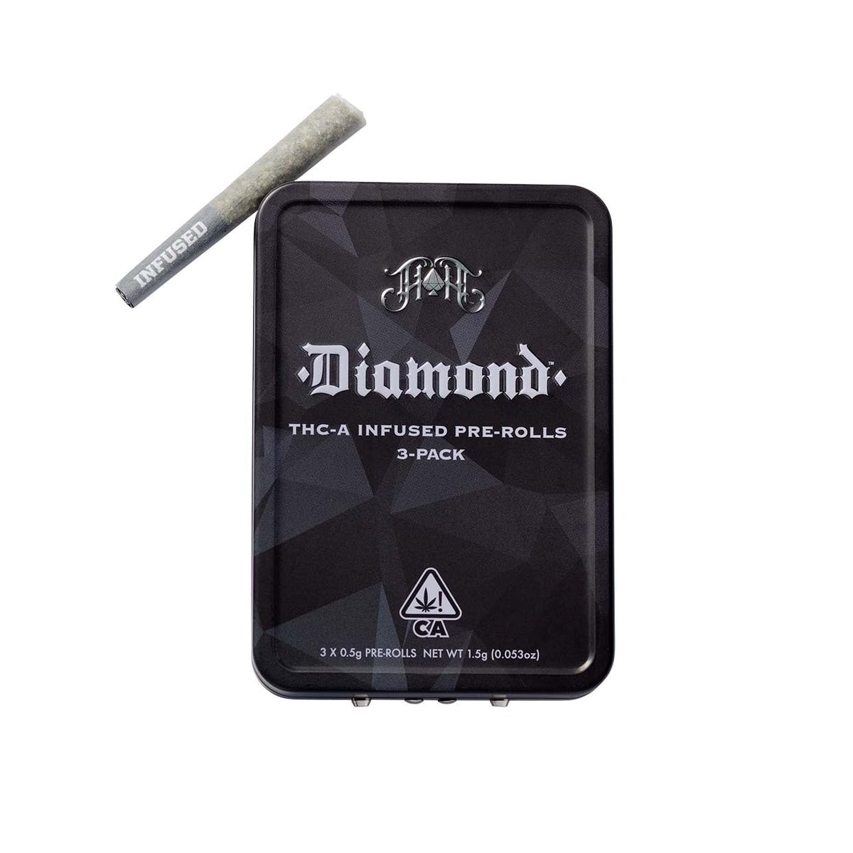 3-Pack Diamond Infused Pre-Roll: BLEM: Unruly OG