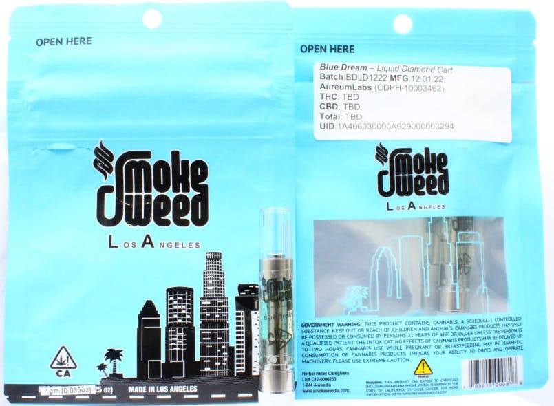Smoke Weed LA - Liquid Diamond Blue Dream 1G Cart