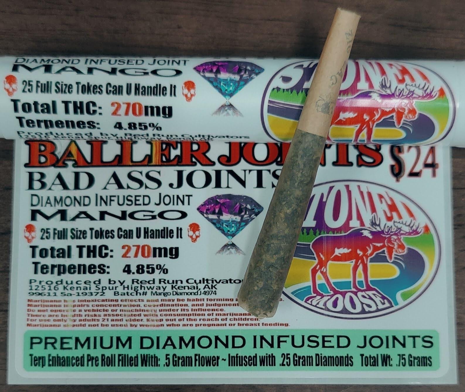 Diamond Infused Baller Joint - Mango - .75g