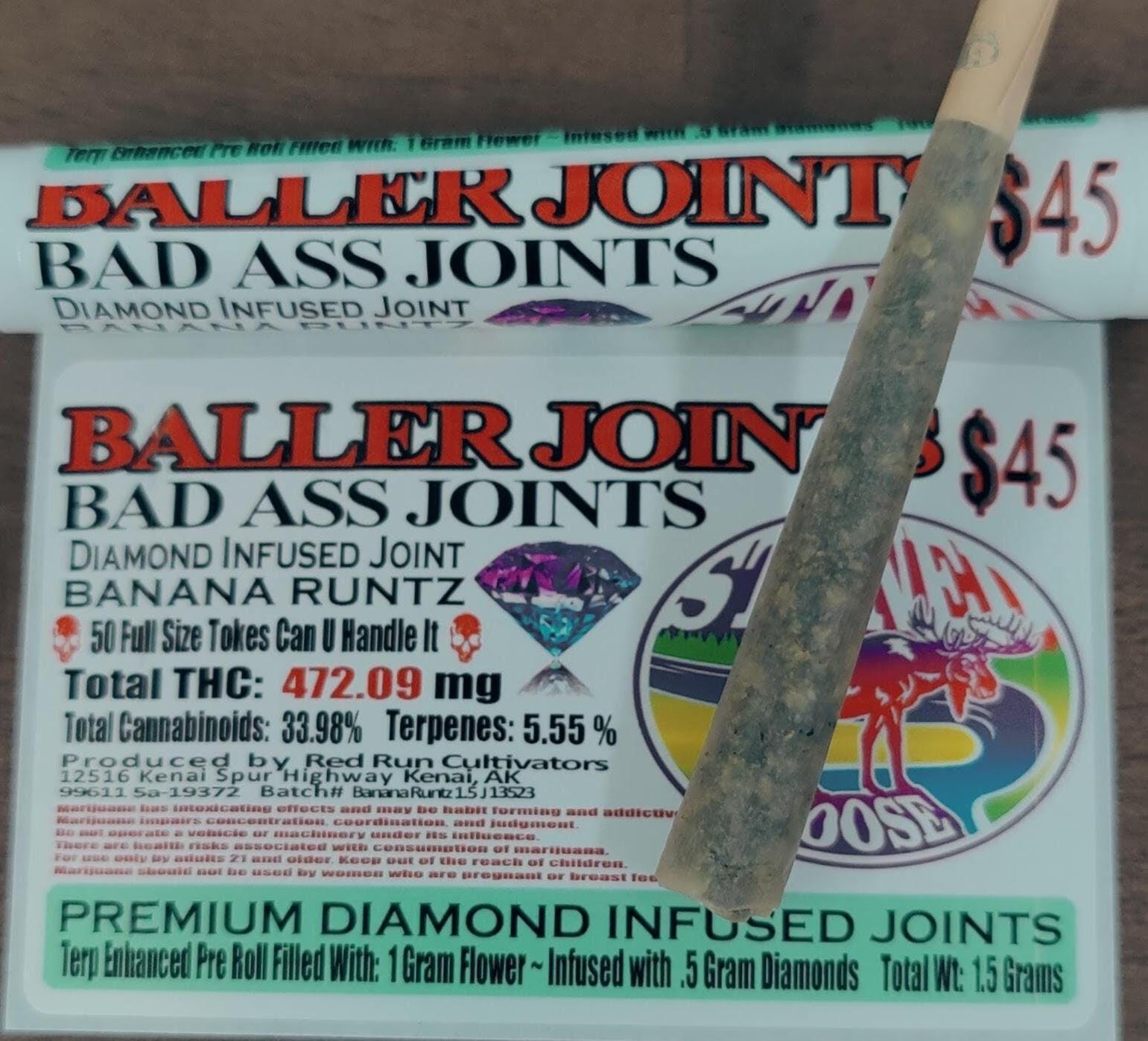 Diamond Infused Baller Joint - Banana Runtz - 1.5g