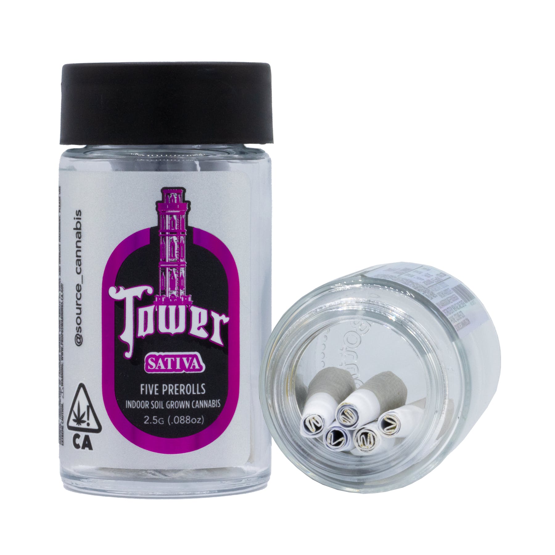 White Fire - Tower - 5 Half-Gram Sativa Prerolls