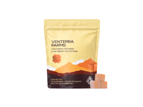 Venterra Farms | Energy - Spicy Mango Vegan Live Resin Gummies (100mg)