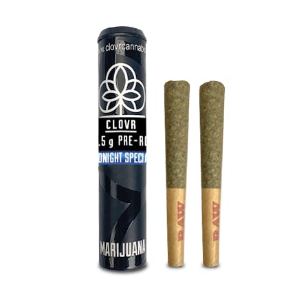 CLOVR- Pre-rolls- 0.5g 2 Pack - Midnight Special