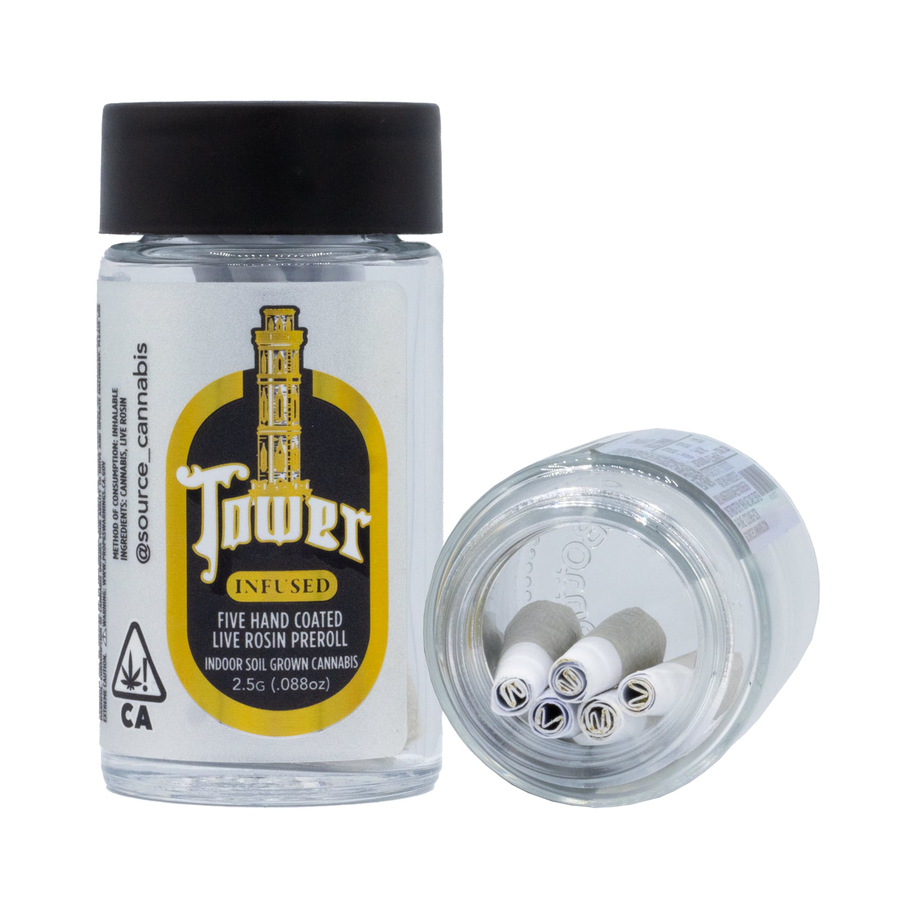 Dog Walker OG x Creme Brulee - Infused Tower - 5 Half Gram Rosin Prerolls