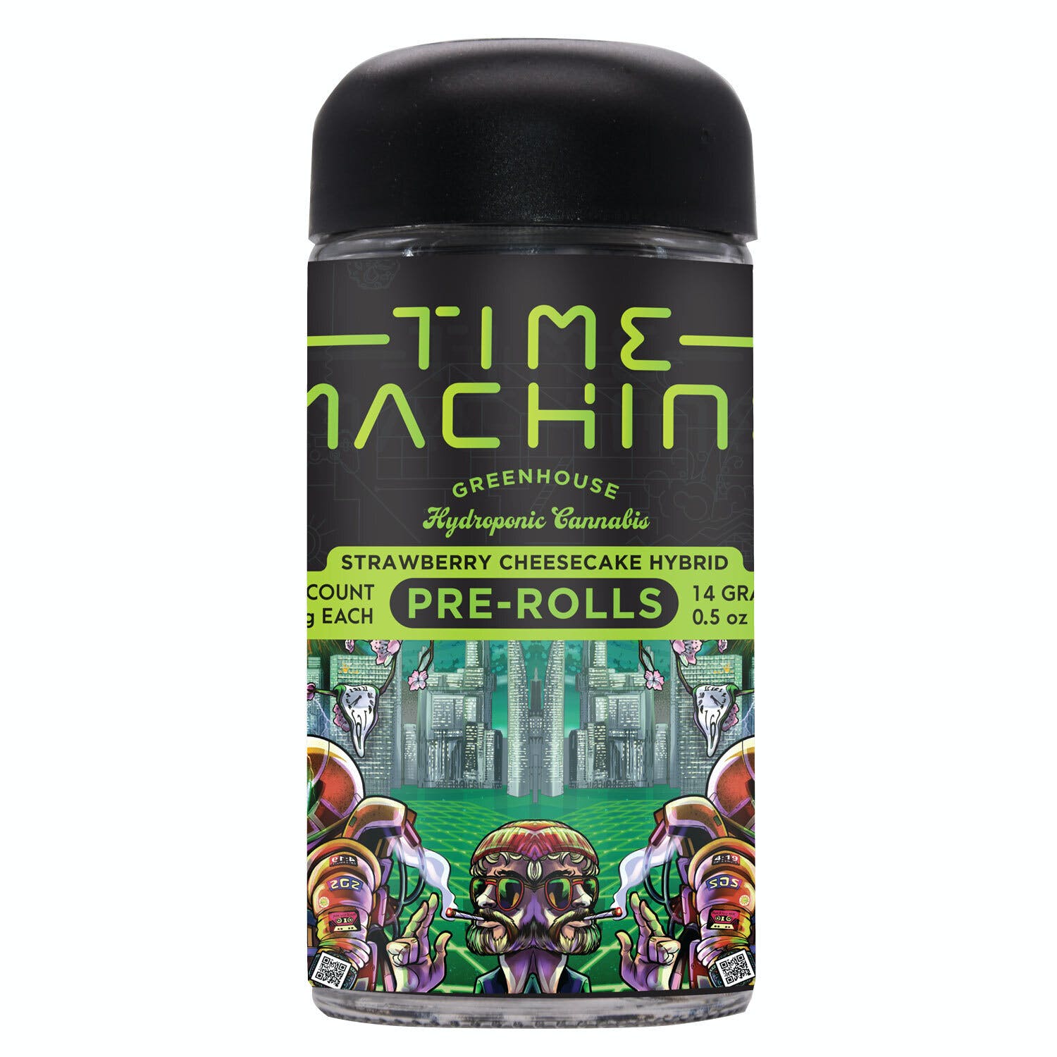 Time Machine Pre-Roll .5g Indica Strawberry Cheesecake 28-Pack 14g