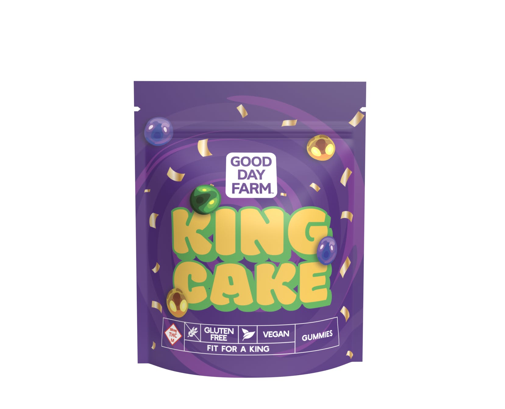 Good Day Farm: King Cake | Seasonal Gummies | 10pk | 100mg