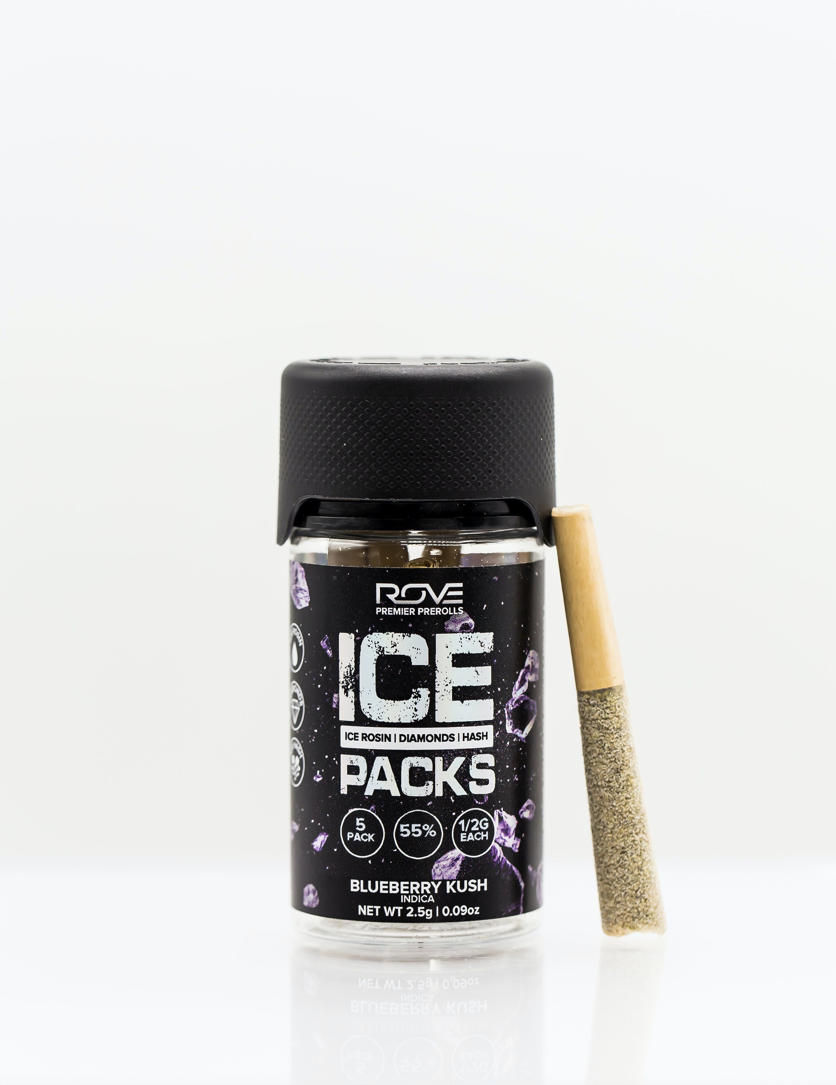 Rove | Ice Packs Rosin, Diamond, Hash Infused - 5pk | Blueberry Kush