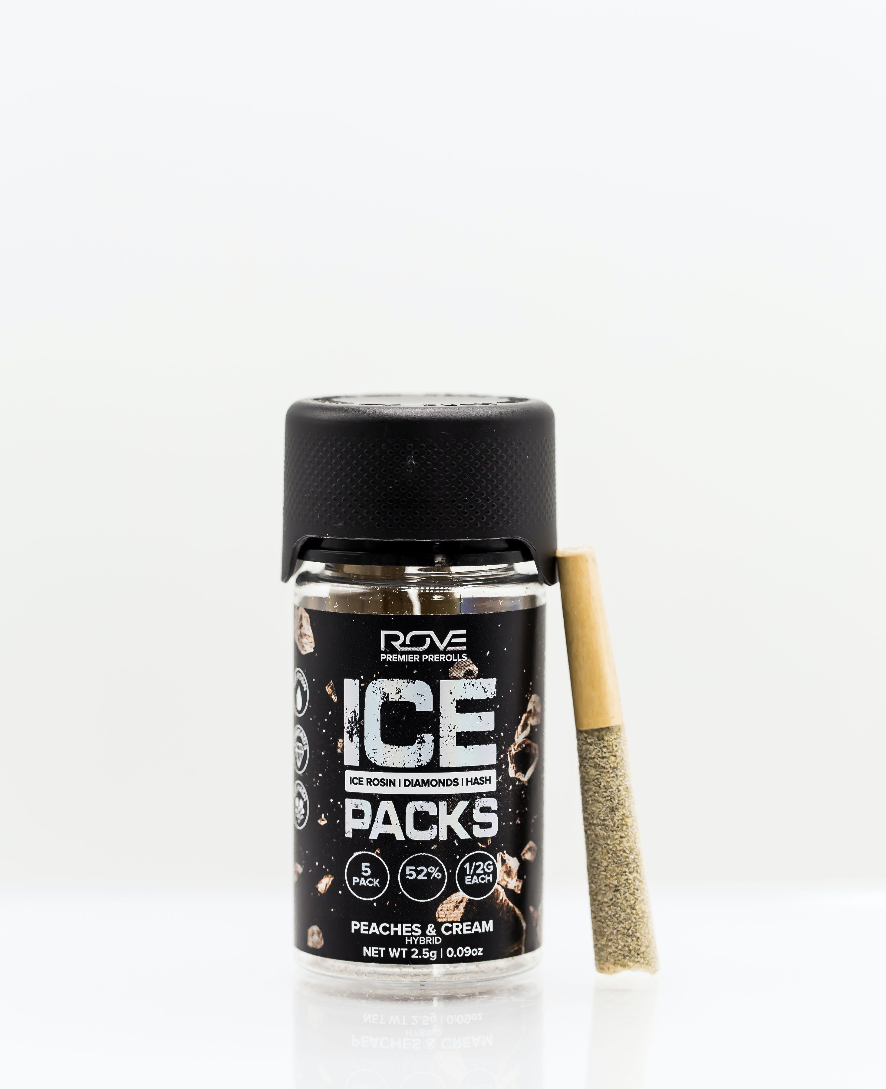 Rove | Ice Packs Rosin, Diamond, Hash Infused - 5pk | Peaches & Cream