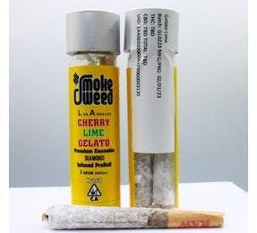 Smoke Weed LA - Cherry Lime Gelato 2g-Pack Liquid Diamond Infused PreRolls