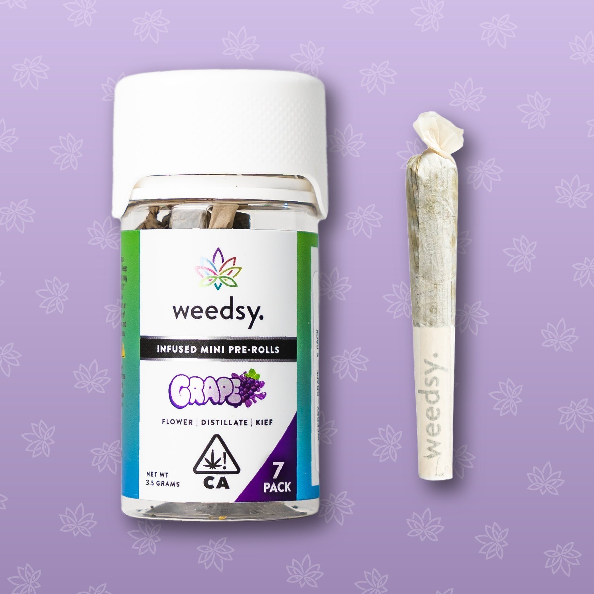 Grape 3.5G Infused Mini Pre-Rolls (7-Pack)