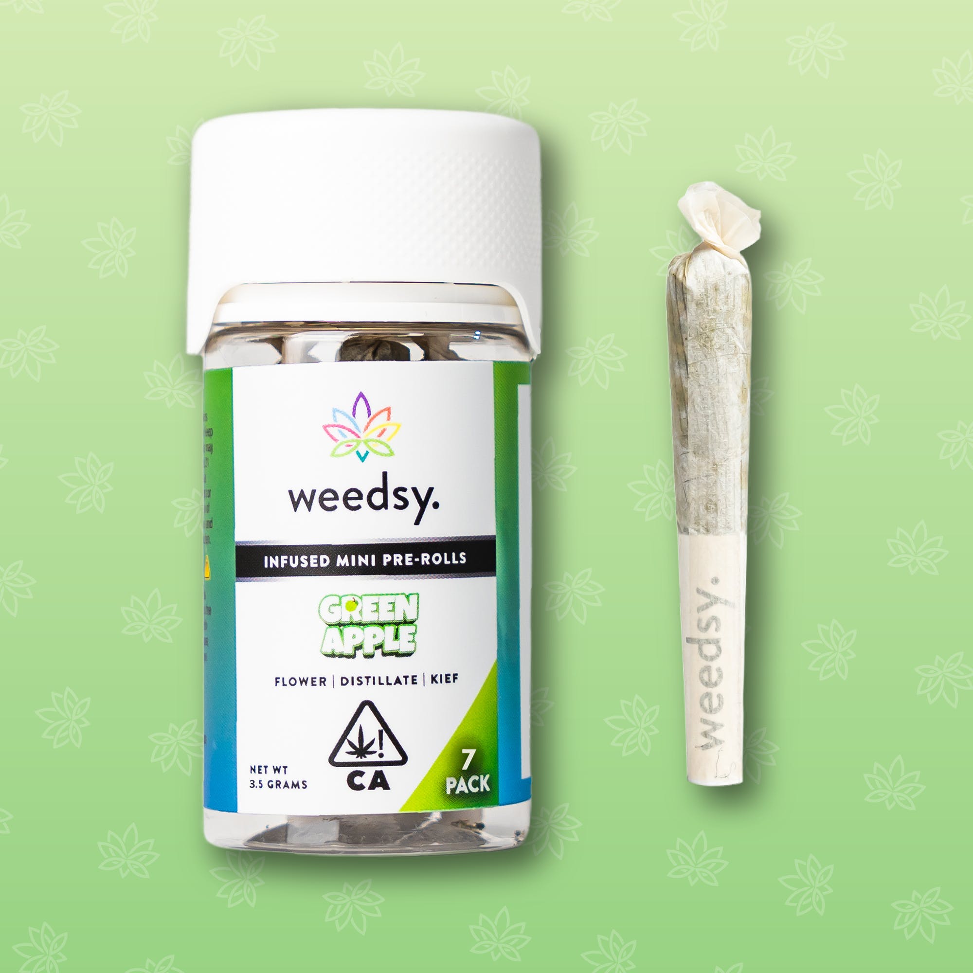 Green Apple 3.5G Infused Mini Pre-Rolls (7-Pack)