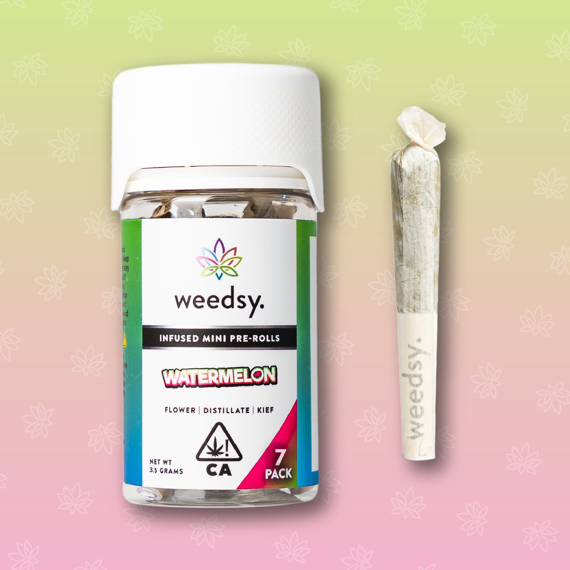 Watermelon 3.5G Infused Mini Pre-Rolls (7-Pack)