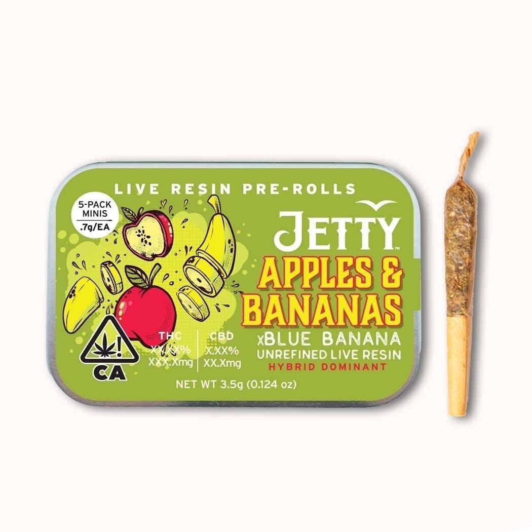 Apples and Bananas x Blue Banana Live Resin Infused Pre-Rolls 5 Pack (3.5g)