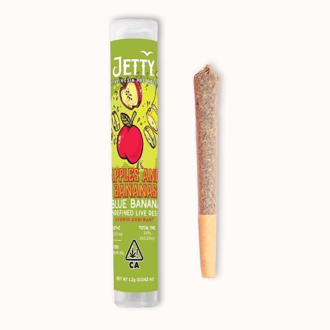 Apples and Bananas x Blue Banana Live Resin Infused Pre-Rolls Single (1.2g)