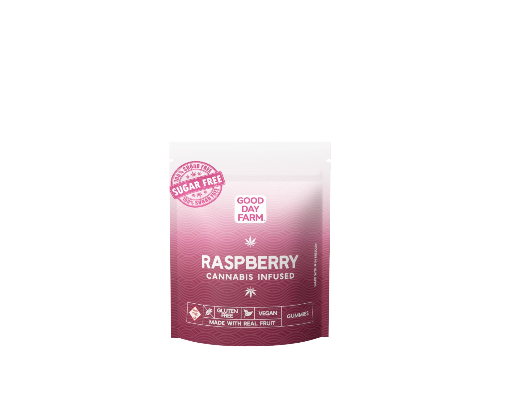 Good Day Farm: Raspberry | Sugar Free Gummies | 10pk | 100mg