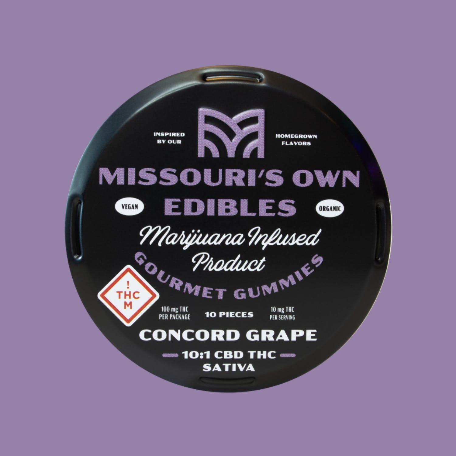 Missouri's Own Edibles- Concord Grape (CBD 10:1 THC, Sativa)