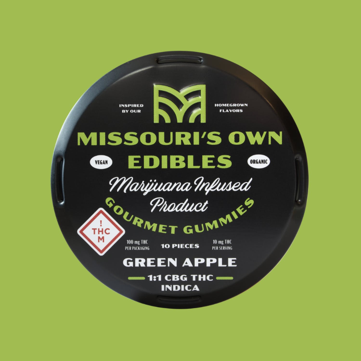 Missouri's Own Edibles- Green Apple (1:1 CBG, Indica)