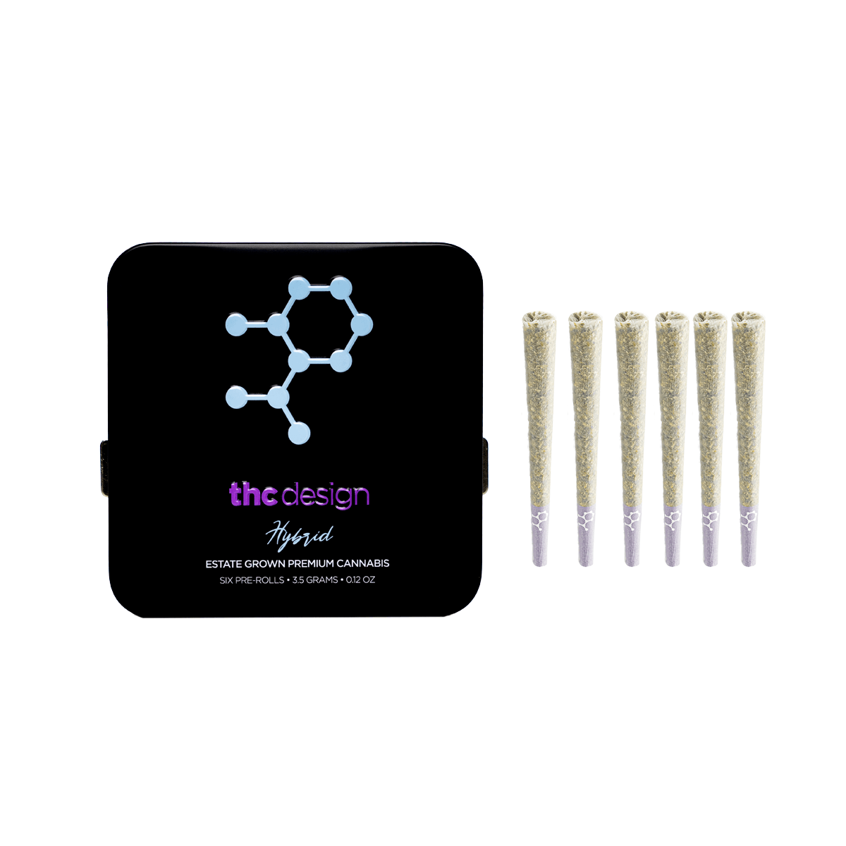 THC Design Grapes & Cream Pre Roll Tin