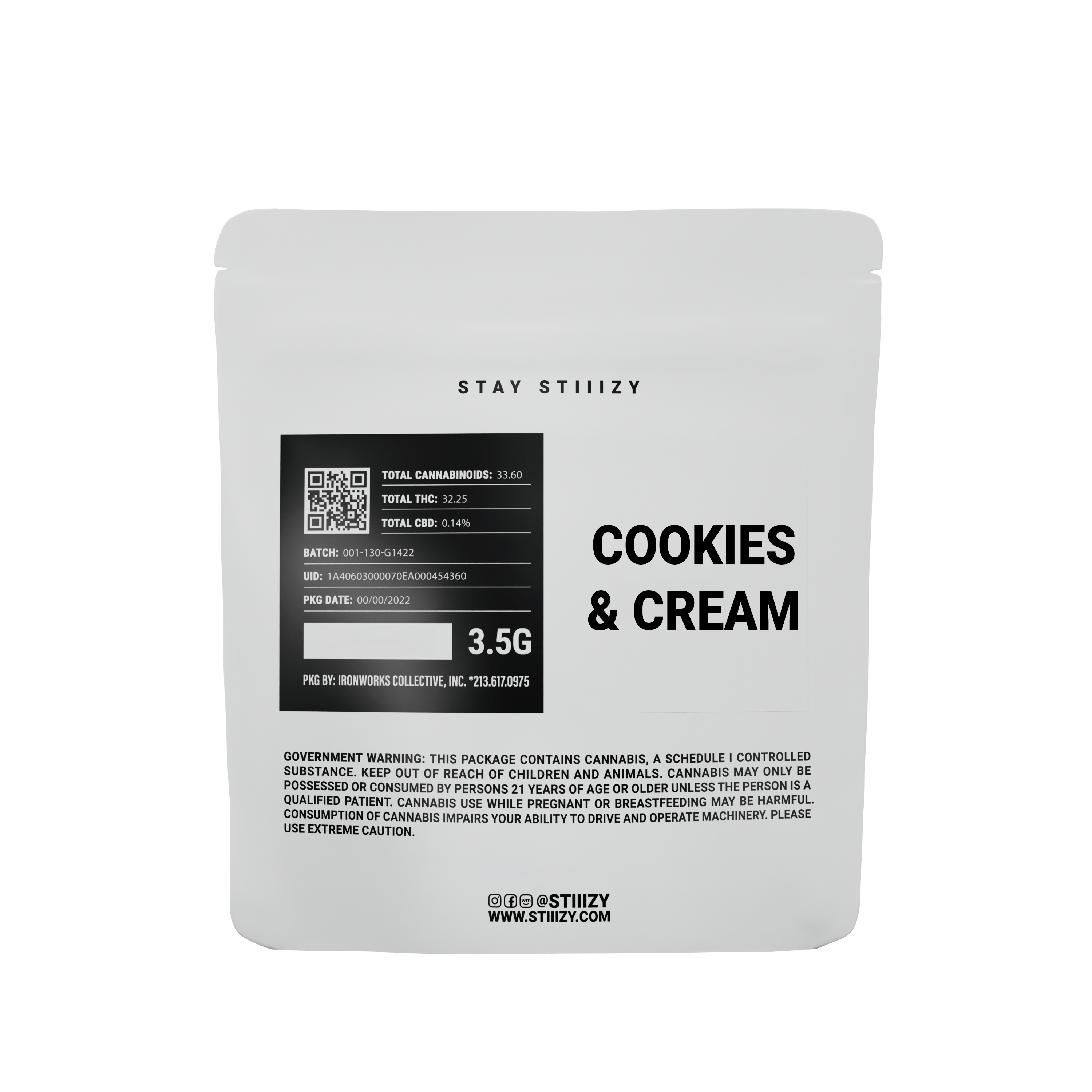 COOKIES & CREAM - WHITE LABEL 3.5G