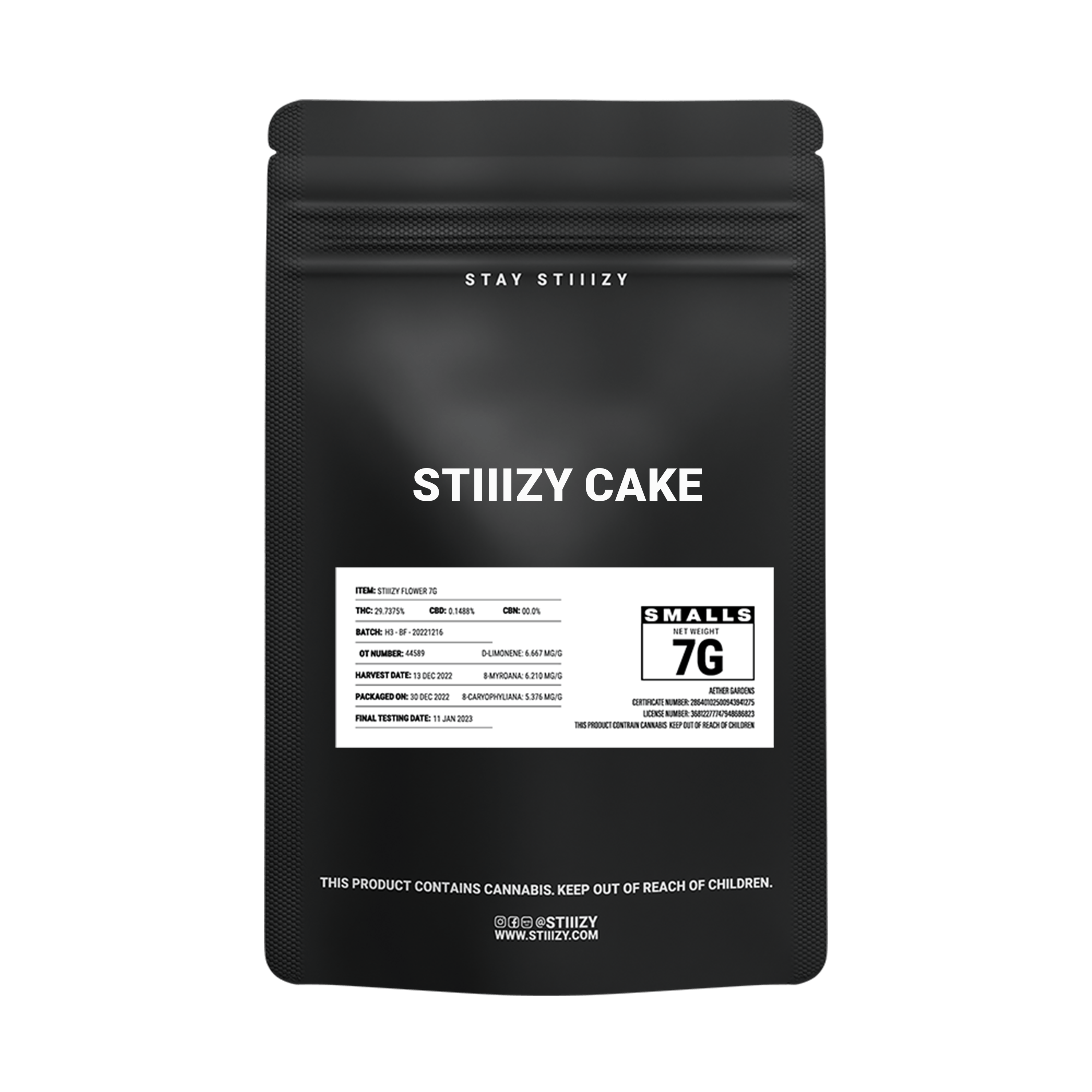 STIIIZY CAKE - BLACK LABEL 7G